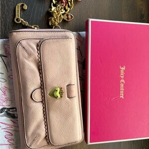 Juicy Couture Blush Pink Wallet with Gold Accents